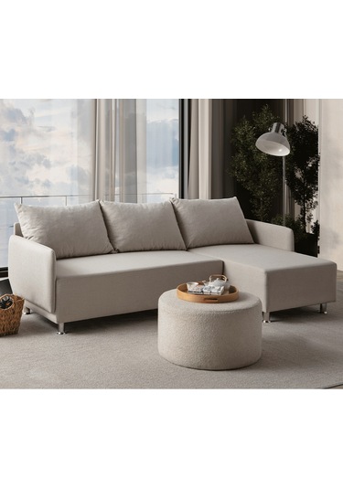 Mondy Köşe Koltuk Takımı Krem Antrasit