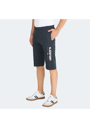 Slazenger NEBO I Erkek Cepli Kapri Koyu Gri Şort