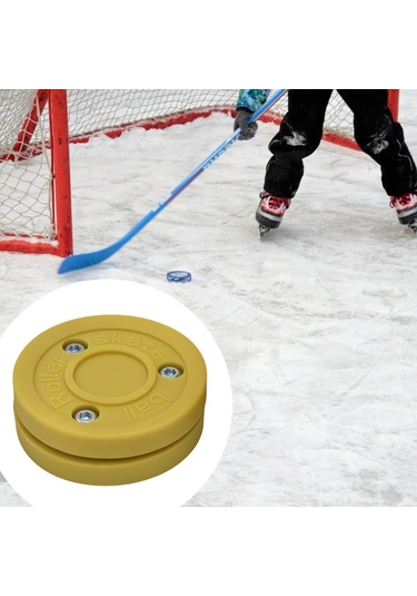 Homyl Roller Hokey Diski Uygulama Hediyesi Oyun Eğitimi Sarı Sarı