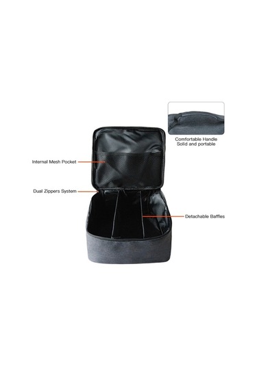 Ebitda Açık Alan Kampı Mini Ocak Depolama Çantası - Taşınabilir Gaz Ocağı Poşeti - Oxford Kumaş - Koyu Gri - Kullanışlı Taşıma Çantası Koyu Gri