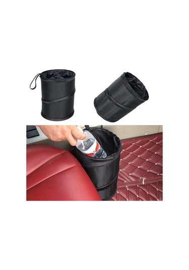 Gajeena Araç Arka Koltuk Çöp Kutusu, Katlanabilir Poliester Çöp Kabı, Leak-proof Depolama Çantası, Araç İçin Yeniden Kullanılabilir Organizer Siyah
