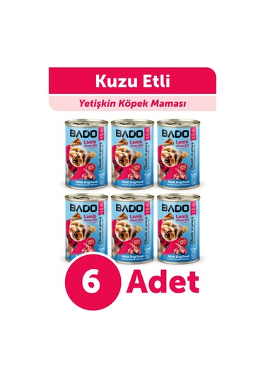 Bado Yaş Köpek Maması Kuzu Etli 400gr 6lı