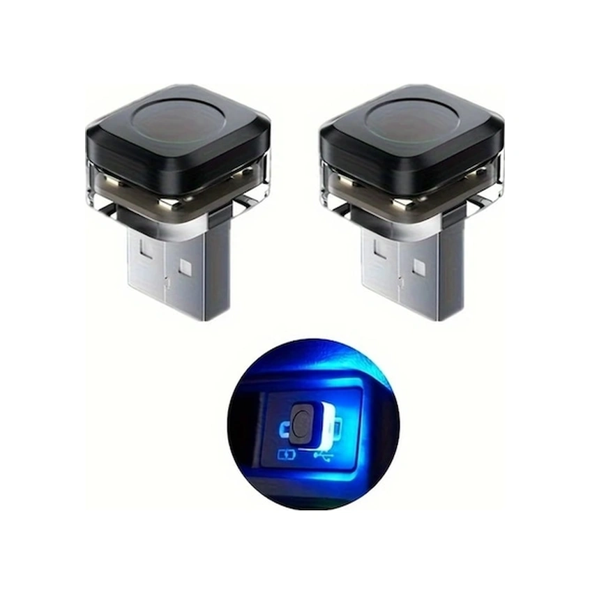 Trendooze Turcoshop11 2 Adet Kırmızı Mini Usb Led Araç İçi Lamba
