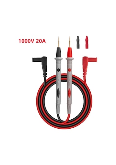 Jarhead Dijital Multimetre Test Ucu 10a 20a 1000v Prob Kablosu Iğne Uçlu Çoklu Ölçüm Cihazı Kahverengi