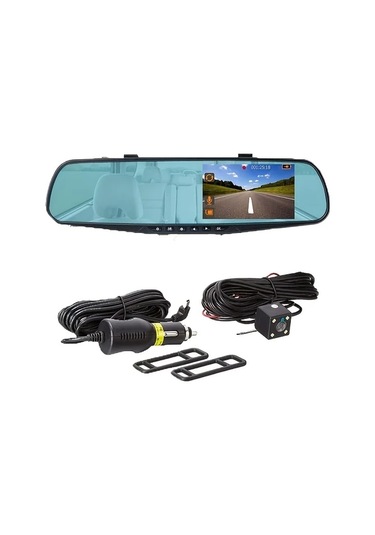 Dashanshop 4.5 İnches Black 4.5 Black Model Çift Kayıt Gece Görüşlü Hd Araç Kamerası Ön Arka Kayıt Döngü Kayıt Tüm Araçlar İçin