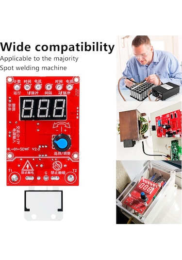 Yuntech01 100a İkili Darbeli Nokta Kaynak Kontrol Kartı - Akım/süre Sayıcı, Kesinti Verisi Saklama, 220v Transformator Uyumlu Dıy Nokta Kaynak Kontrolcüsü