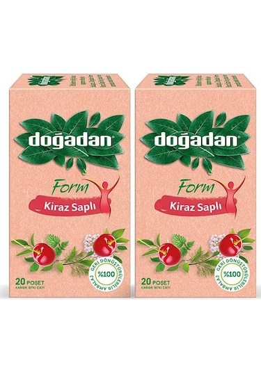 Doğadan Form Kiraz Saplı Karışık Bitki Çayı Bardak Poşet 2 x 20’li