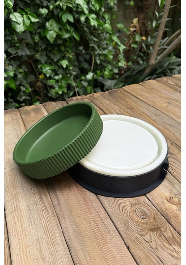 Fanny 3 Tırtıklı Kasnaklı Silikon Kap Kalıbı Beyaz