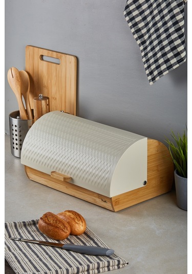 Benito Bambu Ekmek Dolabı Krem