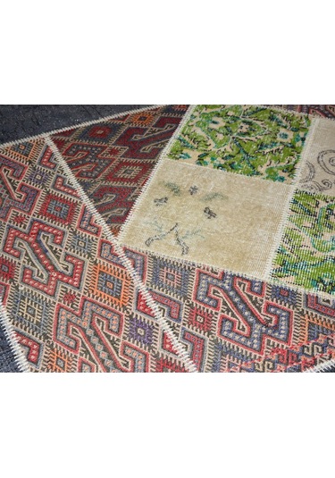 Patchwork El Dokuma Anadolu Halısı – Spring (424888404)