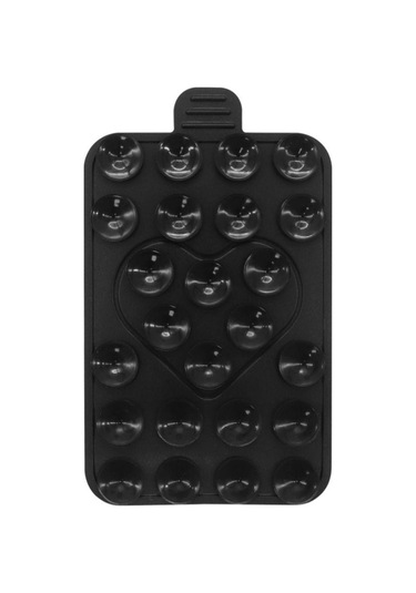 Dayanıklı Vantuzlu Telefon Tutucu Çok Fonksiyonlu Silikon Vantuz Ped Cep Telefonu İçin Black