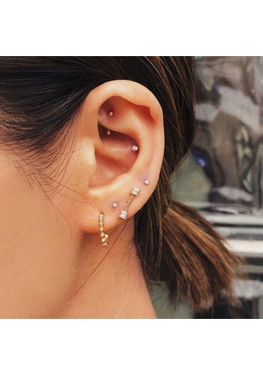 Heppii 6 Mm Cerrahi Çelik Gold Renkli İki Ucu Top Piercing Tragus Helix