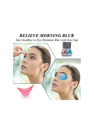 Willowhaven Random Renk 2 Adet Göz Yıkama Kabı 1 Adet Saklama Kutusu Sol Sağ Göz Ayrımı Pembe Mavi Yeniden Kullanılabilir Göz Bakımı