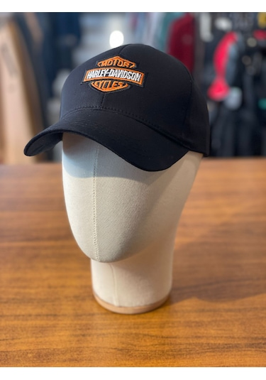Hamze Harley Davidson Nakışlı Siyah Renk Cap Şapka Siyah