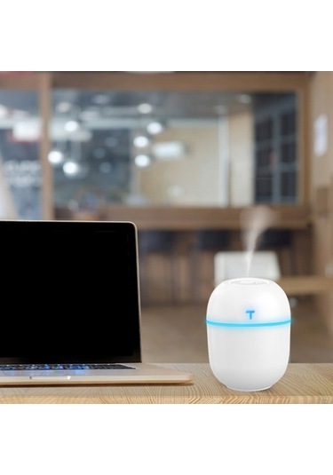 Fastbuy Taşınabilir Beyaz Nemlendirici Aromaterapi Cihazı, 360 Esintili Serinletici Mis, Usb Şarjlı