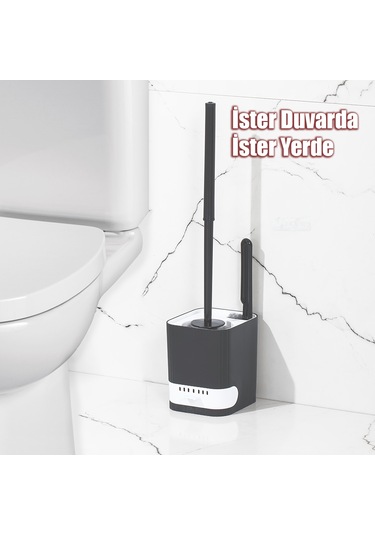 Porsima 2027 Pratik Tuvalet Fırçalığı Banyo Tuvalet Fırçası Antra