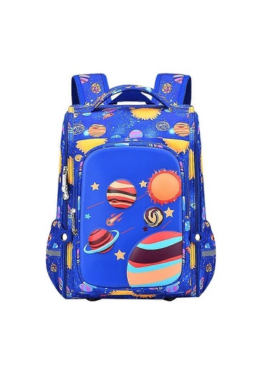 Ganzhoushop Çocuk Sırt Çantası, Erkek Kız Okul Sırt Çantası İlkokul Çantası Su Geçirmez Okul Çantaları Uçak Desenli Sırt Çantası Genç Çantaları, Mavi Çok Renkli