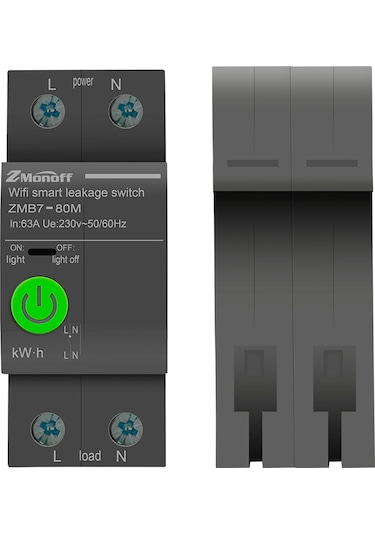2p Akıllı Devre Kesici Tuya App Wifi Etkinleştirilmiş Siyah