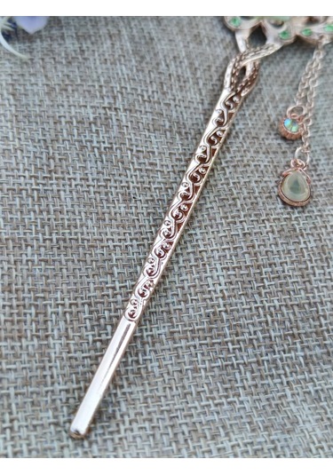 Villovatik Adel Yeşil Saç Tokası Aplikası 129631578 Yeşil