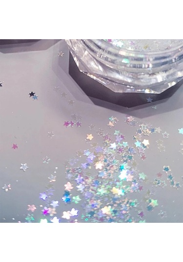 1mm Mini Köpüklü Yıldız Tırnak Glitter Köpüklü Pentagram Tırnak Dekorasyon Tırnak Salonu Tasarım Sevimli Aksesuarları Dıy Tırnak Sanat Tasarım Black