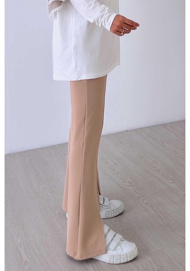 Kahijab Yırtmaç Detay Pantolon - Camel Camel
