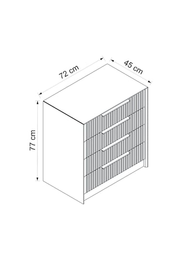 Kale Luxe 4ç Şifonyer - Kumtaşı