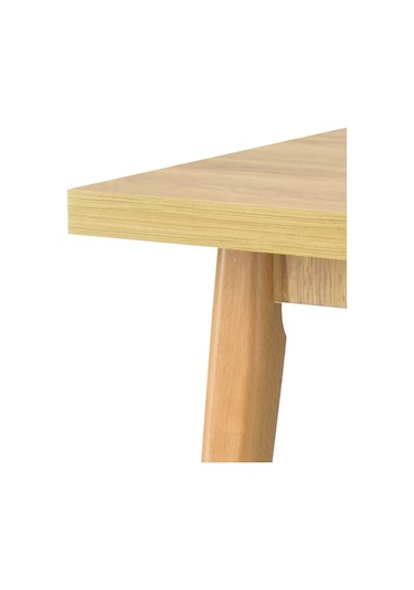 Vilinze Avanos Sabit Naturel Ahşap Mdf Mutfak Masası - 70x120 Cm