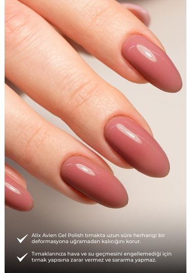 Alix Avien Pembe Kalıcı Oje 58-yoğun Renk Veren Jel Oje 12 Ml-nail Uv Gel Polish 58