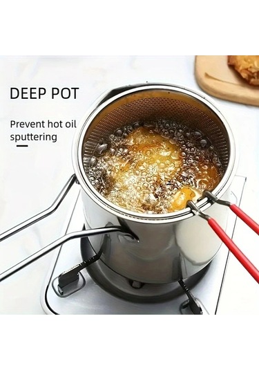 Brightnova Paslanmaz Çelik Derin Yağda Kızartma Makinesi Deep Fryer Patates Balık Ve Tavuk Kızartma İçin İdeal Mutfak Aleti