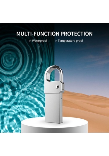 Usb2.0 Usb Flash Disk Mükemmel Uyumluluk Çok Fonksiyonlu Koruma Su Geçirmez Kompakt Ve Taşıması Kolay Metal Tasarım 128gb