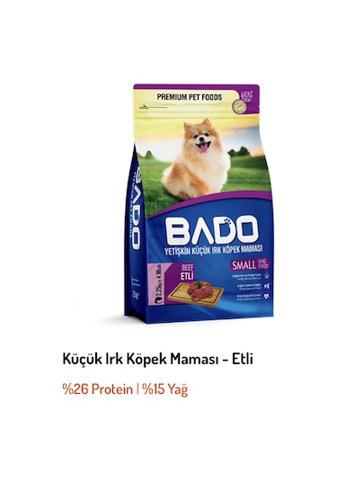 Bado Sığır Etli Küçük Irk Yetişkin Köpek Maması 2250 G