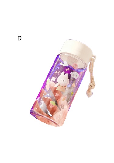 500 Ml Su Şişesi Karikatür Baskı Düşmeye Dayanıklı Plastik Çocuk Erkek Kız İçin İçecek Su Şişesi