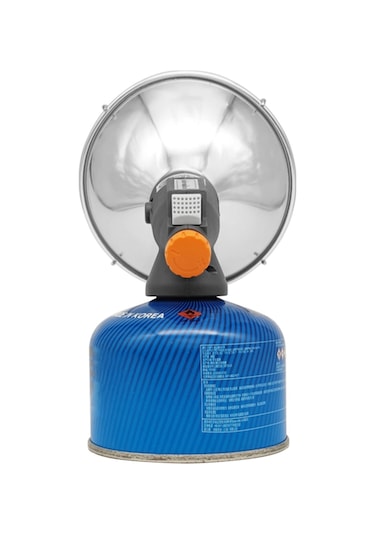 Yifomall Kamp Isınma Sobası - Taşınabilir Gazlı Isıtıcı, Paslanmaz Çelik + Aluminyum Alaşımlı, 340g Hafif, Depolama Kutuslu Gri