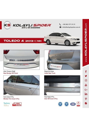 Seat Toledo 4 Bagaj Alt Çıta Krom 2013 Ve Sonrası