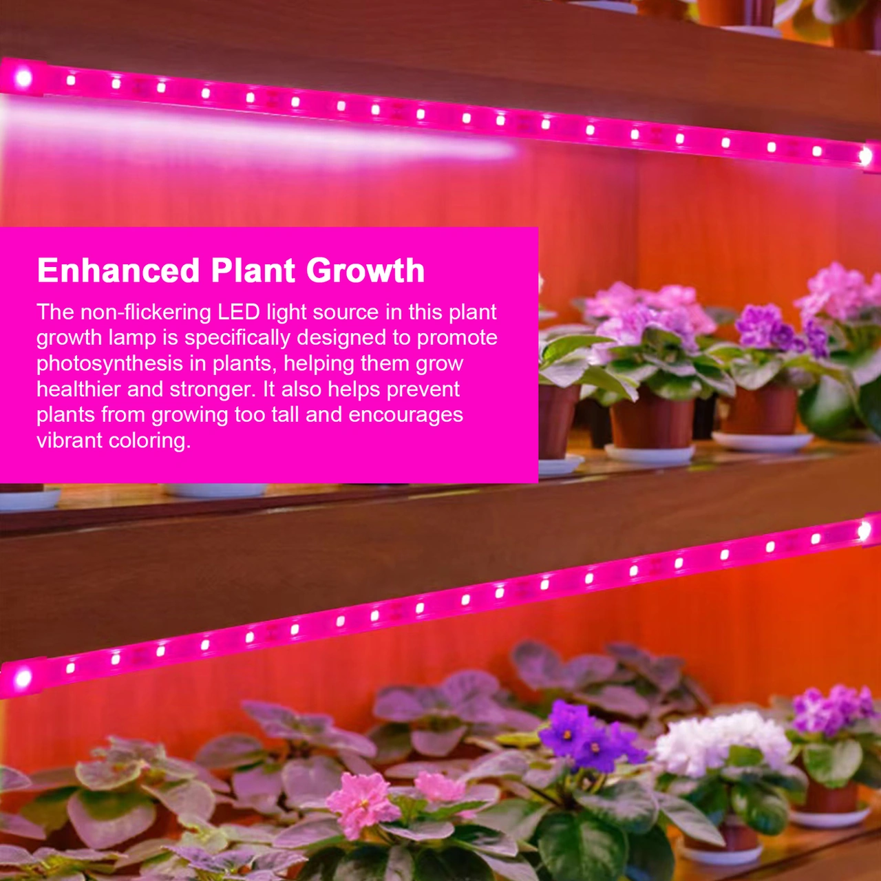 Kangvka Bitkisel Büyüme Led Işık Şeridi: Pembe-mor Spektrum, 4 Seviye Parlaklık, 24 Saatli Zamanlayıcı 3h/9h/12h , Usb Çalıştırma, 30cm, Kolay Kurulum Yapıştırıcı/visne/ziplak Diğer