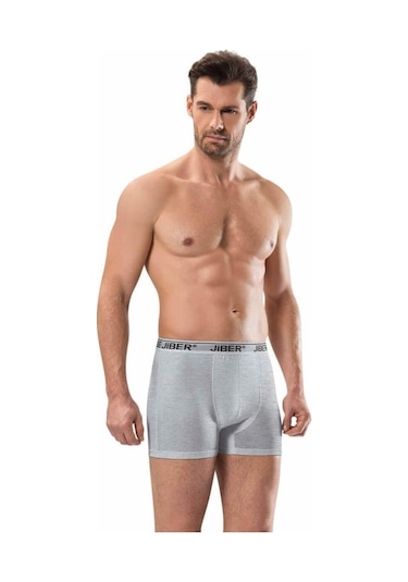 Jiber Erkek Likralı Boxer 6'lı Paket - 156 Gri