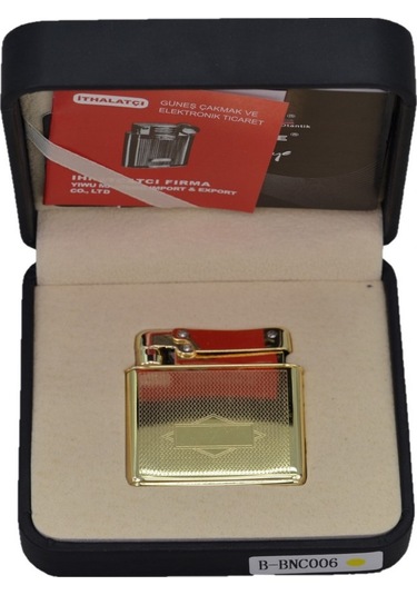 Promise Benzinli Çakmak Muhtar Çakmağı Altın Renk