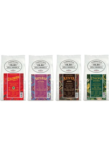 Caffe Corsini %100 Arabica Çekirdek Kahve Tadım Seti 4 x 250 G