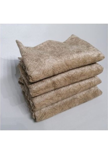 Süngerli Koltuk Çekyat Örtüsü Damar Desenli Parlak Ve Kaymaz Örtü Sütlü Kahve