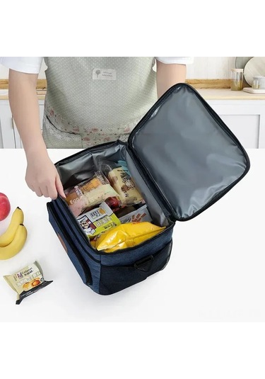 Mufunye Büyük Kapasiteli Isı Yalıtımlı Peva Leakproof Dışarıda Kullanıma Uygun Günlük Yemek Çantası Buzluk Bordo