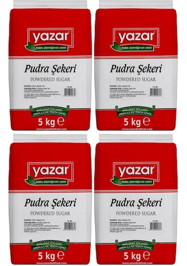 Yazar Pudra Şekeri 4 x 5 KG