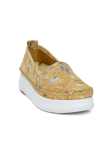 Elit Mn057c Kadın Hakiki Deri Espadril Sarı-sarı Sarı