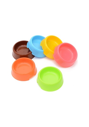 Cbtx Köpek Kedi Hafif Şeker Renk Plastik Malzeme Tekli Evcil Hayvan Kaseleri Mavi