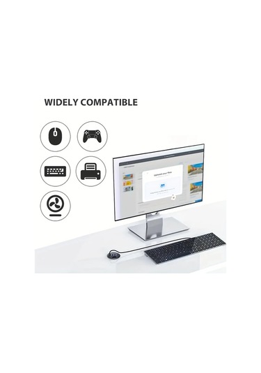 Xuweiwei Siyah 4 Port Usb 3 0 Hub 60mm Masa Grommet Splitter Dock Istasyonu Usb Guc Modu 36v Elektronik Bilesenler Yok