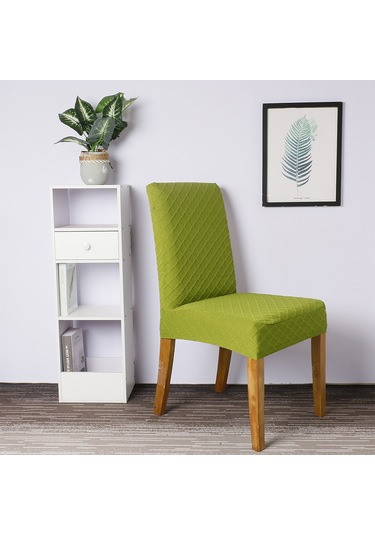 Vkemall Yeşil Koltuk Kılıfı, Genişletilebilir Tek Parça, Yumuşak Kumaş, Yemek Odası Sandalyesi Koruyucu, Tekli Paket Çok Renkli