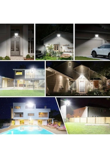 Büro Ev Ofis Kamp Keyfi İçin 200w 3600mah 4mod Usb Şarjlı Dış Mekan Işık Projektör Lamba Açık Gri