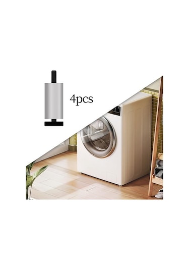 Besthome1 Suntek 4 Adet Gümüş Ayaklı Mobilya Aksesuarı - Masa, Yatak, Sehpa Gümüş