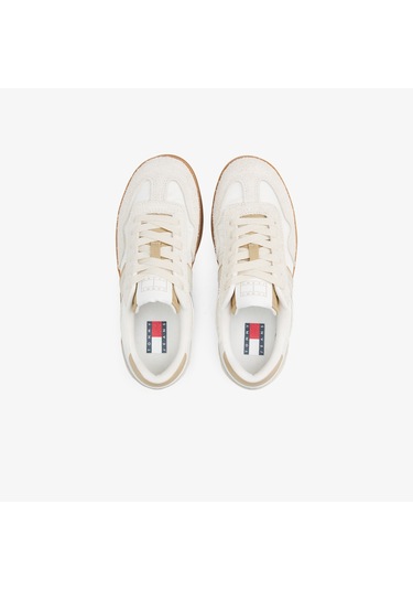 Tommy Hilfiger Greenwich Mix Media Kadın Bej Sneaker En0en02730 Bej