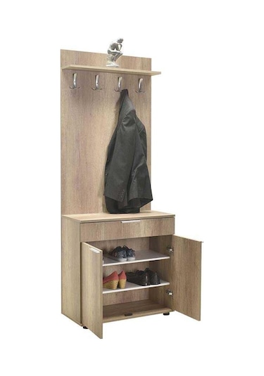 Adoremobilya Porto Iki Kapılı Çekmeceli Portmanto Ve Ayakkabı Dolabı - Tori