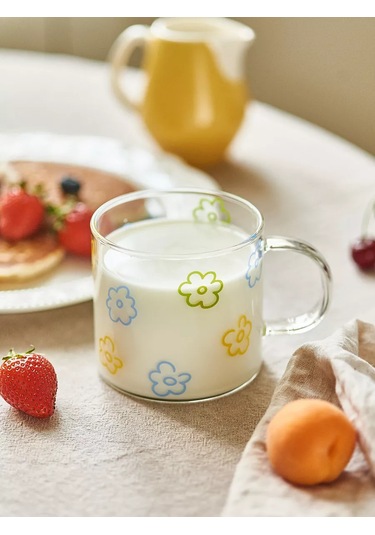 Roomi 450 Ml Borosilikat Cam Bardak Saplı 245079467 Beyaz